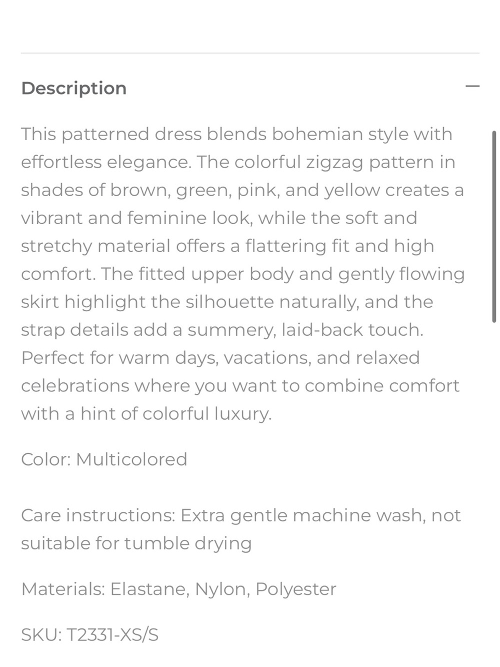 THEA DRESS WITH PATTERN - MULTICOLORED from Design by Si - Picture 10 of 11